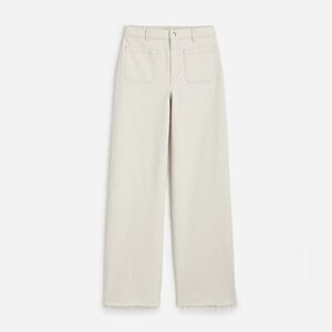 NWT Madewell The Petite Emmett Wide-Leg Full Length Jean: Patch Pocket Edition